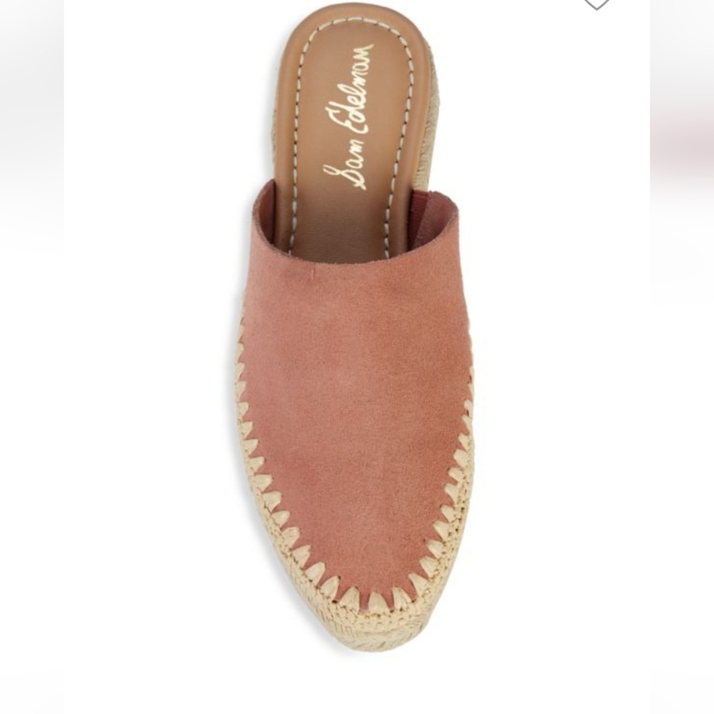 SAM EDELMAN Austin Espadrille Mules, Size 8.5, Color: Rose